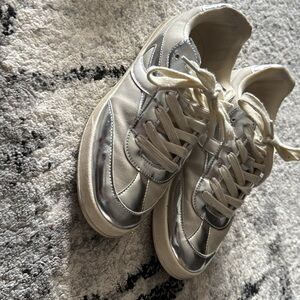 Forever 21 Silver and Cream Sneakers